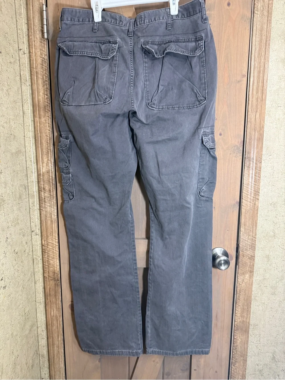 Wrangler Gray Cargo Pants with Utility Pockets